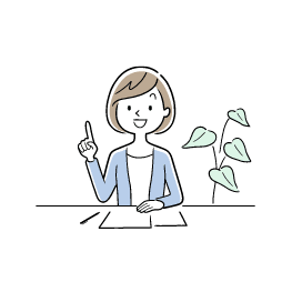 書類を持って案内する相談員のイラスト